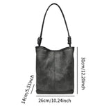Maxbell Womens Leather Bucket Bag Handbag Travel Tote for Vacation Outdoor Commuting