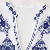 Maxbell Women Embroidery Blouse Long Sleeve Soft Lightweight Boho Design Top XS