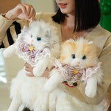 Maxbell Cute Plush Animal Cat Backpack Stuffed Animals Backpack Cat Stuffed Toy Gray