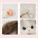 Maxbell Cute Plush Animal Cat Backpack Stuffed Animals Backpack Cat Stuffed Toy Gray