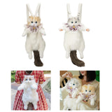 Maxbell Cute Plush Animal Cat Backpack Stuffed Animals Backpack Cat Stuffed Toy Gray