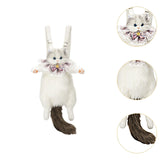 Maxbell Cute Plush Animal Cat Backpack Stuffed Animals Backpack Cat Stuffed Toy Gray