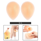 Maxbell 1 Pair Silicone Hip Pads Women Fake Buttocks for Single Board Roller Skating S