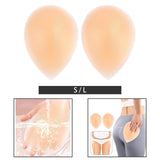 Maxbell 1 Pair Silicone Hip Pads Women Fake Buttocks for Single Board Roller Skating S