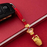 Maxbell Fortunate God Keychain Portable Hanging Ornament for Handbag Backpack Wallet