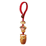 Maxbell Fortunate God Keychain Portable Hanging Ornament for Handbag Backpack Wallet