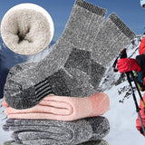 Maxbell 3 Pairs Kids Wool Socks Thermal Crew Socks for Hiking Outdoor Activities Ski Black 28 to 32