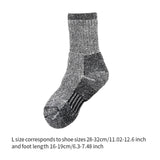 Maxbell 3 Pairs Kids Wool Socks Thermal Crew Socks for Hiking Outdoor Activities Ski Black 28 to 32