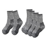 Maxbell 3 Pairs Kids Wool Socks Thermal Crew Socks for Hiking Outdoor Activities Ski Black 28 to 32