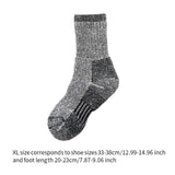 Maxbell 3 Pairs Kids Wool Socks Thermal Crew Socks for Hiking Outdoor Activities Ski Black 33 to 38