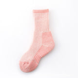 Maxbell 3 Pairs Kids Wool Socks Thermal Crew Socks for Hiking Outdoor Activities Ski Pink 28 to 32