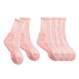 Maxbell 3 Pairs Kids Wool Socks Thermal Crew Socks for Hiking Outdoor Activities Ski Pink 33 to 38