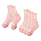 Maxbell 3 Pairs Kids Wool Socks Thermal Crew Socks for Hiking Outdoor Activities Ski Pink 33 to 38