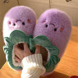 Maxbell Women Winter Slippers Casual Cartoon House Slippers for Floor Indoor Bedroom 36 37