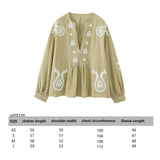 Maxbell Embroidery Blouse for Women Shirt Ethnic Comfortable Mexican Embroidered Top S