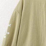 Maxbell Embroidery Blouse for Women Shirt Ethnic Comfortable Mexican Embroidered Top M