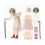 Maxbell Old Lady Costume for Kids Cute Halloween Costumes for Festival Themed Events 140cm