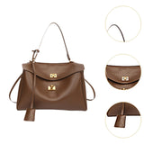 Maxbell Women Shoulder Bag with Adjustable Shoulder Strap for Party Commuting Street Brown