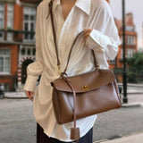 Maxbell Women Shoulder Bag with Adjustable Shoulder Strap for Party Commuting Street Brown