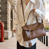 Maxbell Women Shoulder Bag with Adjustable Shoulder Strap for Party Commuting Street Brown