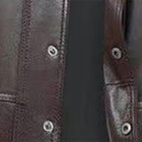 Maxbell Waistcoat Utility Jacket Punk Mens PU Leather Vest for Sports Fishing Winter 2XL Brown