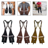 Maxbell Hide Underarm Shoulder Bag Wallet Pocket for Travel Outdoor Sports Steampunk Black