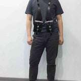 Maxbell Hide Underarm Shoulder Bag Wallet Pocket for Travel Outdoor Sports Steampunk Black