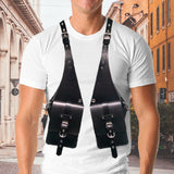 Maxbell Hide Underarm Shoulder Bag Wallet Pocket for Travel Outdoor Sports Steampunk Black