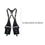 Maxbell Hide Underarm Shoulder Bag Wallet Pocket for Travel Outdoor Sports Steampunk Black