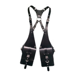 Maxbell Hide Underarm Shoulder Bag Wallet Pocket for Travel Outdoor Sports Steampunk Black