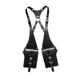 Maxbell Hide Underarm Shoulder Bag Wallet Pocket for Travel Outdoor Sports Steampunk Black