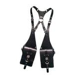 Maxbell Hide Underarm Shoulder Bag Wallet Pocket for Travel Outdoor Sports Steampunk Black