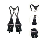 Maxbell Hide Underarm Shoulder Bag Wallet Pocket for Travel Outdoor Sports Steampunk Black