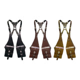 Maxbell Hide Underarm Shoulder Bag Wallet Pocket for Travel Outdoor Sports Steampunk Black