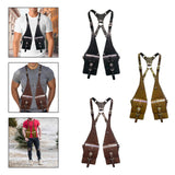 Maxbell Hide Underarm Shoulder Bag Wallet Pocket for Travel Outdoor Sports Steampunk Black