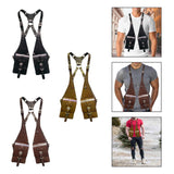 Maxbell Hide Underarm Shoulder Bag Wallet Pocket for Travel Outdoor Sports Steampunk Black