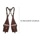 Maxbell Hide Underarm Shoulder Bag Wallet Pocket for Travel Outdoor Sports Steampunk Dark Brown