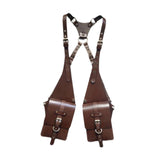 Maxbell Hide Underarm Shoulder Bag Wallet Pocket for Travel Outdoor Sports Steampunk Dark Brown