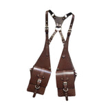 Maxbell Hide Underarm Shoulder Bag Wallet Pocket for Travel Outdoor Sports Steampunk Dark Brown
