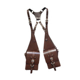 Maxbell Hide Underarm Shoulder Bag Wallet Pocket for Travel Outdoor Sports Steampunk Dark Brown