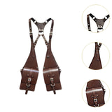 Maxbell Hide Underarm Shoulder Bag Wallet Pocket for Travel Outdoor Sports Steampunk Dark Brown