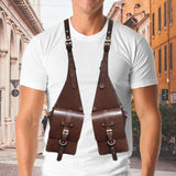 Maxbell Hide Underarm Shoulder Bag Wallet Pocket for Travel Outdoor Sports Steampunk Dark Brown