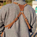 Maxbell Hide Underarm Shoulder Bag Wallet Pocket for Travel Outdoor Sports Steampunk Brown