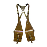 Maxbell Hide Underarm Shoulder Bag Wallet Pocket for Travel Outdoor Sports Steampunk Brown