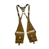 Maxbell Hide Underarm Shoulder Bag Wallet Pocket for Travel Outdoor Sports Steampunk Brown