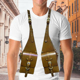 Maxbell Hide Underarm Shoulder Bag Wallet Pocket for Travel Outdoor Sports Steampunk Brown