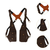 Maxbell Underarm Shoulder Bag Multipurpose Wallet Pocket for Running Outdoor Parties Brown