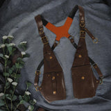 Maxbell Underarm Shoulder Bag Multipurpose Wallet Pocket for Running Outdoor Parties Brown