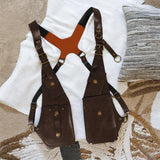 Maxbell Underarm Shoulder Bag Multipurpose Wallet Pocket for Running Outdoor Parties Brown