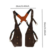 Maxbell Underarm Shoulder Bag Multipurpose Wallet Pocket for Running Outdoor Parties Brown